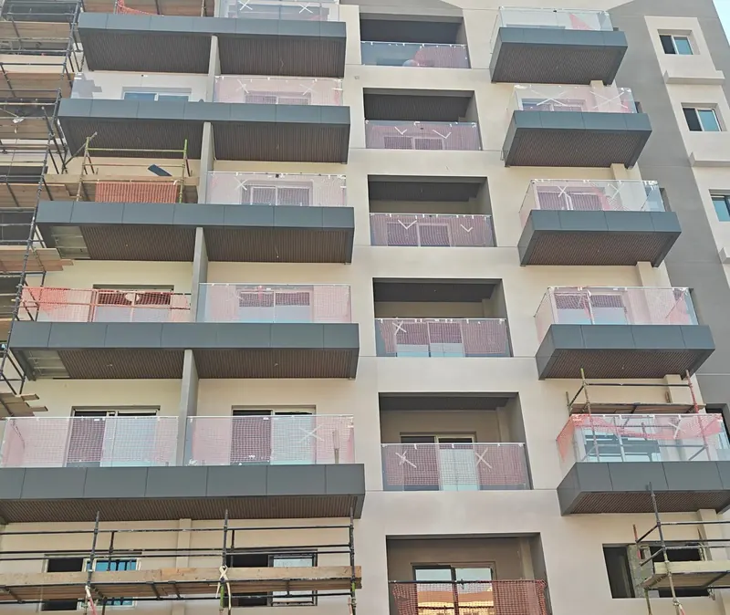Moonsa Residencies Glass & Aluminium Works - Al Jawadri Contracting project, Dubai UAE