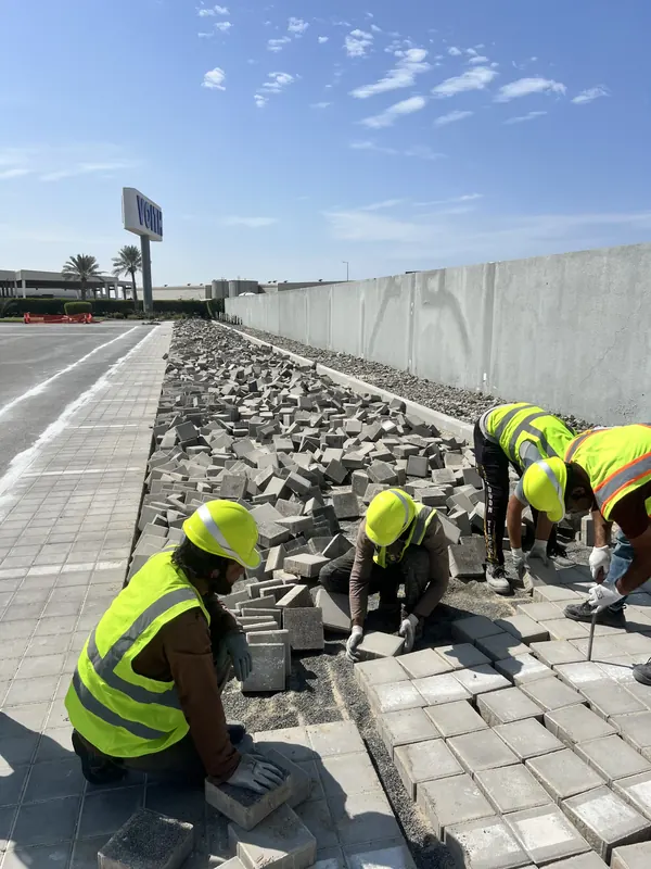 Voith Car Park Civil & Paving Works - Al Jawadri Contracting project, Dubai UAE